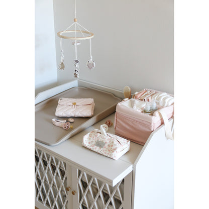 Cam Cam Changing Mat, Quilted - OCS - Classic Stripes Rose