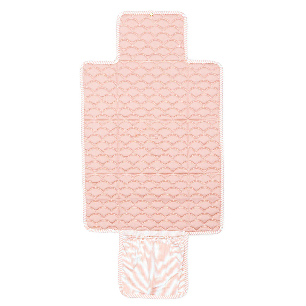 Cam Cam Changing Mat, Quilted - OCS - Classic Stripes Rose
