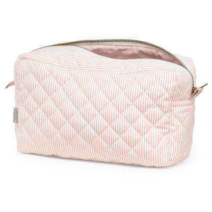 Cam Cam Quilted Toiletry Bag, OCS - Classic Stripes Rose