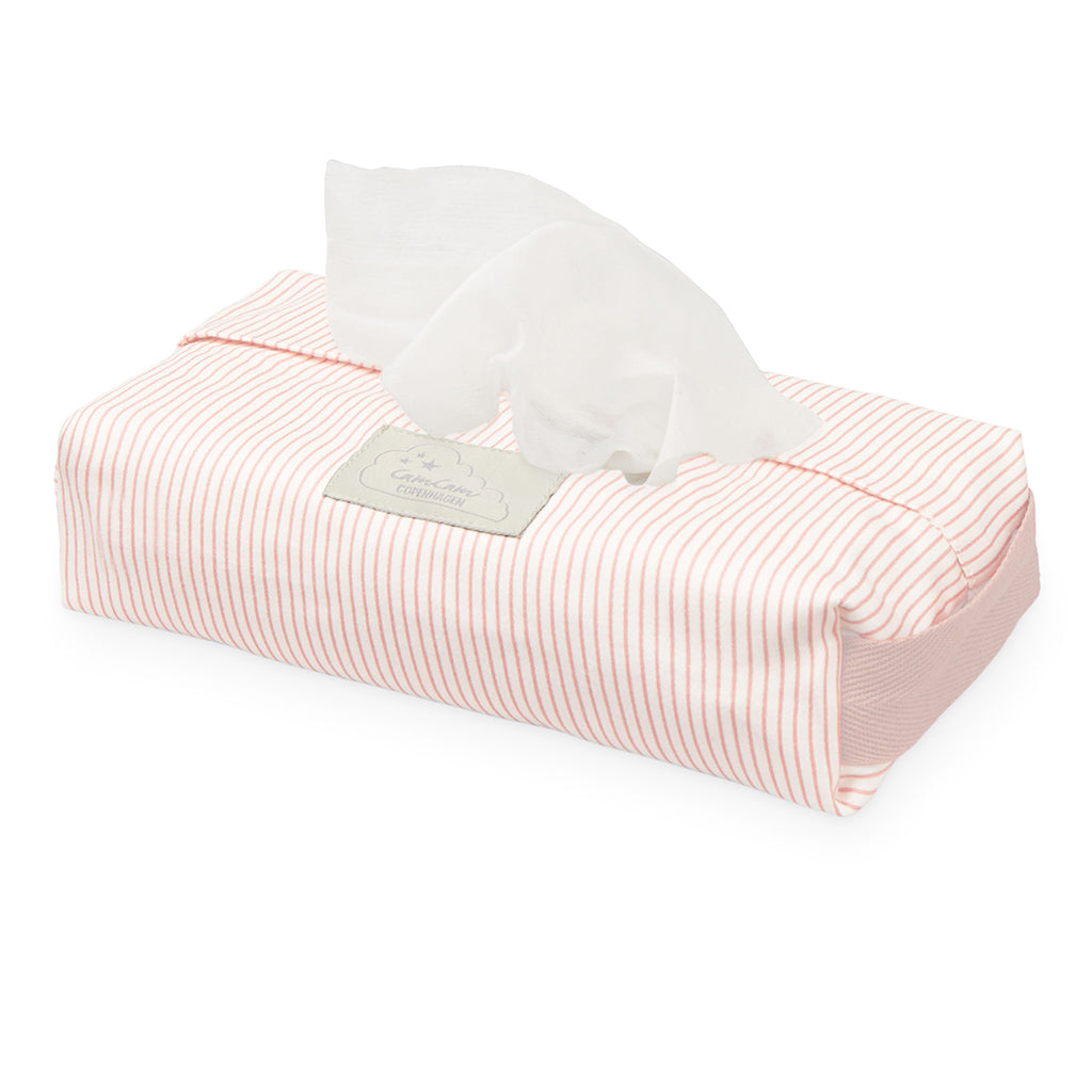 Cam Cam etui til vådservietter, økologisk, GOTS - Classic Stripes Rose