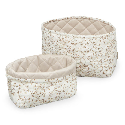 Cam Cam Quilted Fabric Storage Basket Set, 2 pcs, OCS - Lierre/Almond