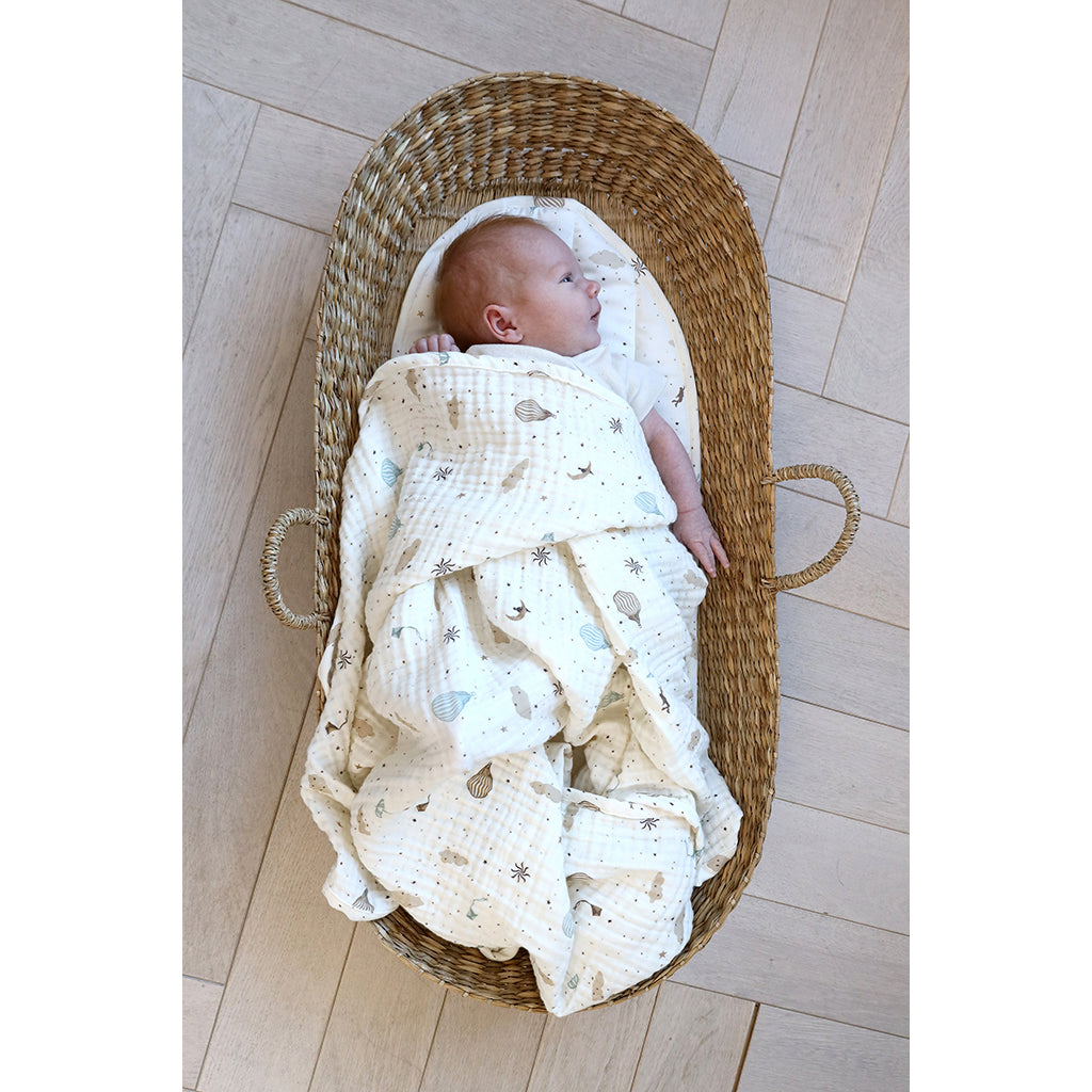 Cam Cam Muslin Baby Blanket, Organic, GOTS - Dreamland