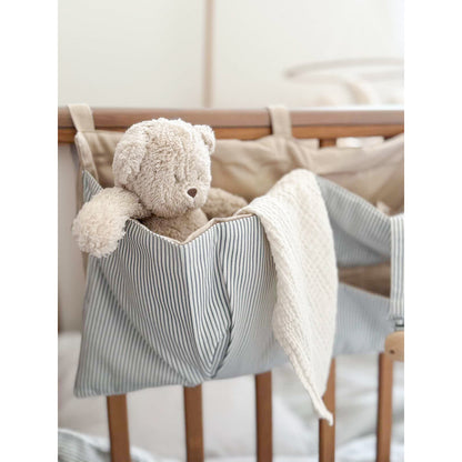 Cam Cam bed pocket, sengelommer i stof, OCS - Classic stripes blue