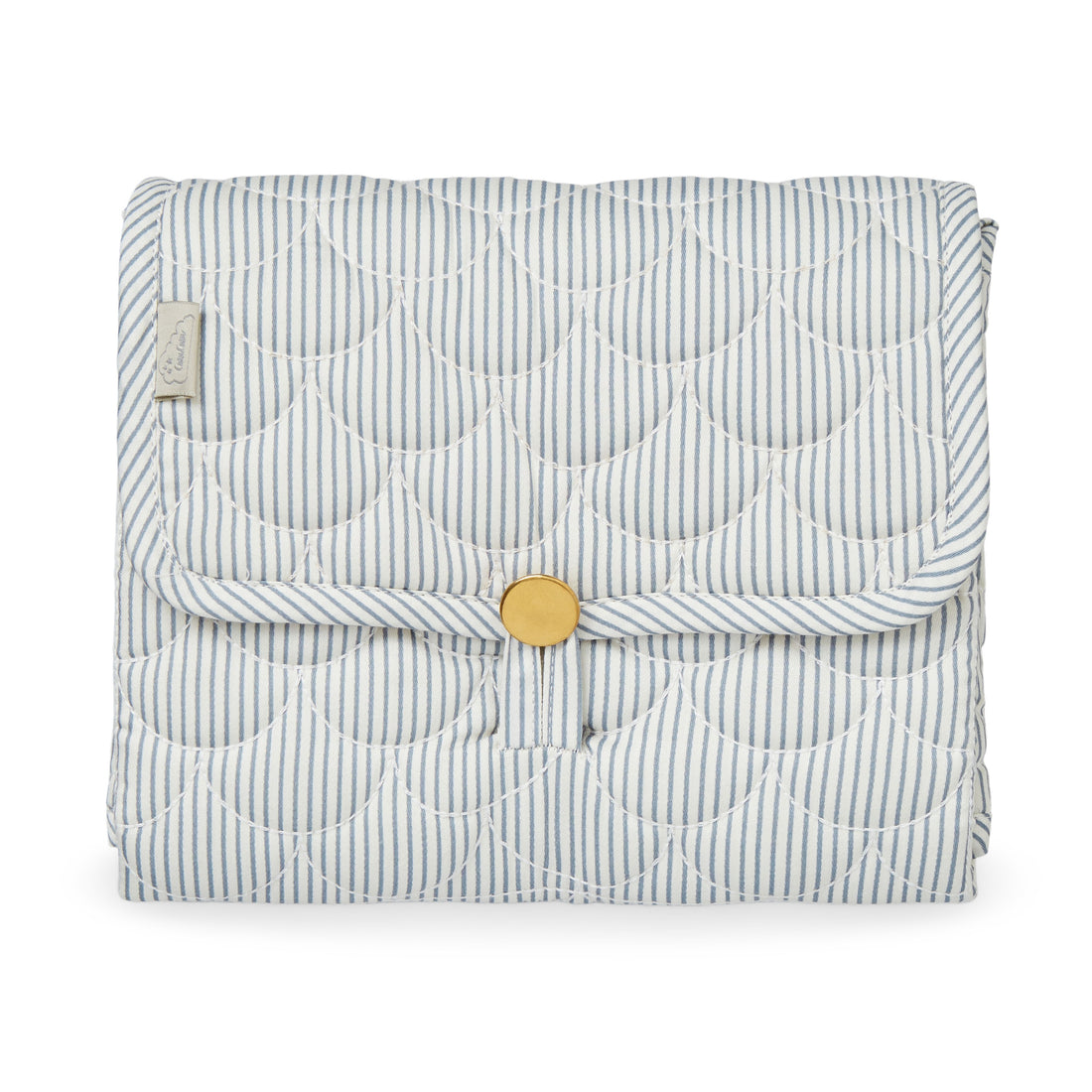 Cam Cam Changing Pad, Quilted - Classic Stripes Blue/Praline