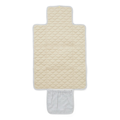 Cam Cam Changing Pad, Quilted - Classic Stripes Blue/Praline