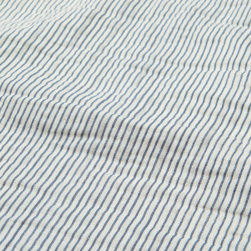Cam Cam Muslin Baby Blanket, Organic, GOTS - Stripe Blue