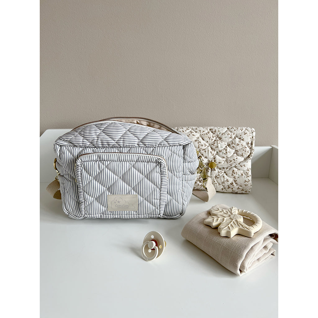 Cam Cam Quilted Fabric Storage Basket Set, 2 pcs, OCS - Lierre/Almond