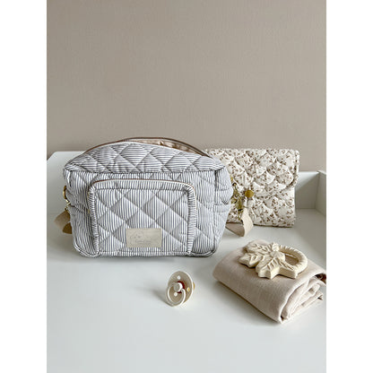 Cam Cam Quilted Fabric Storage Basket Set, 2 pcs, OCS - Lierre/Almond