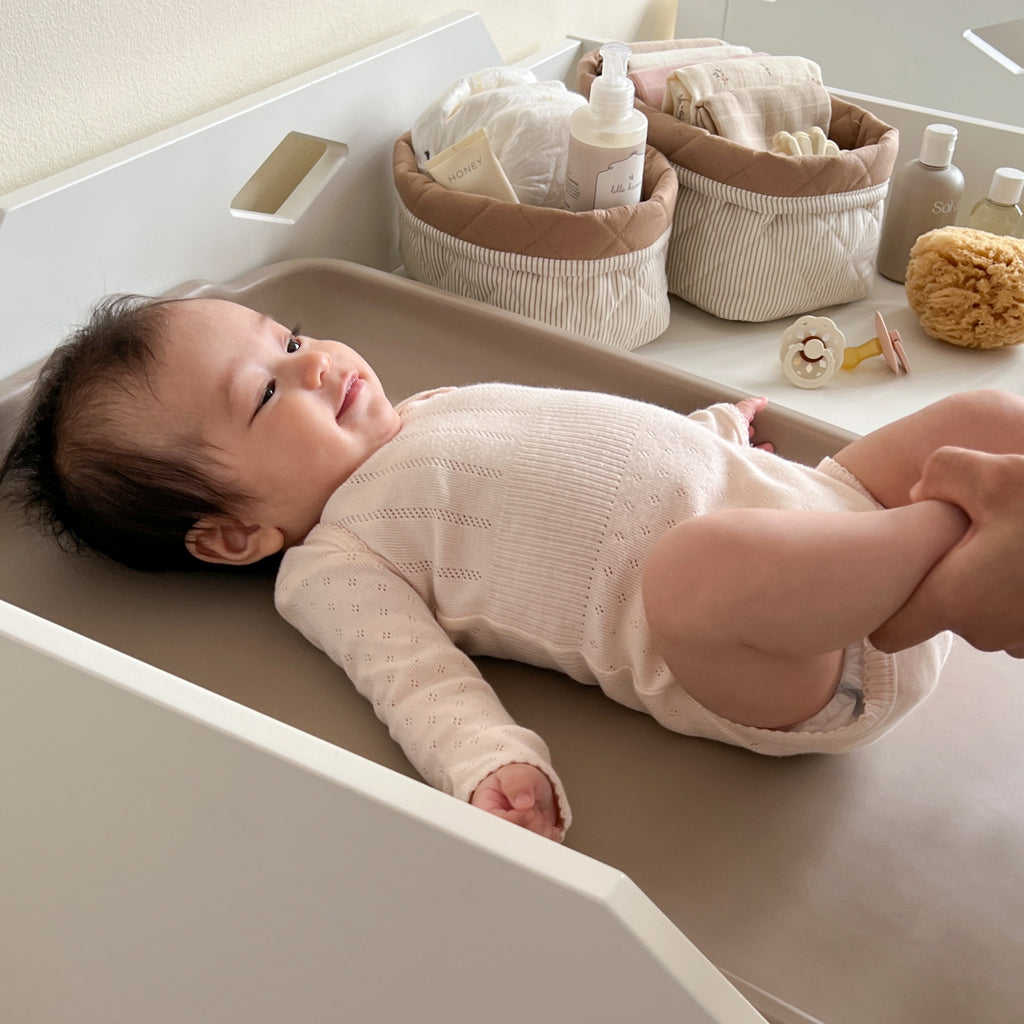 Cam Cam Diaper Caddy Organizer - Classic Stripes Camel