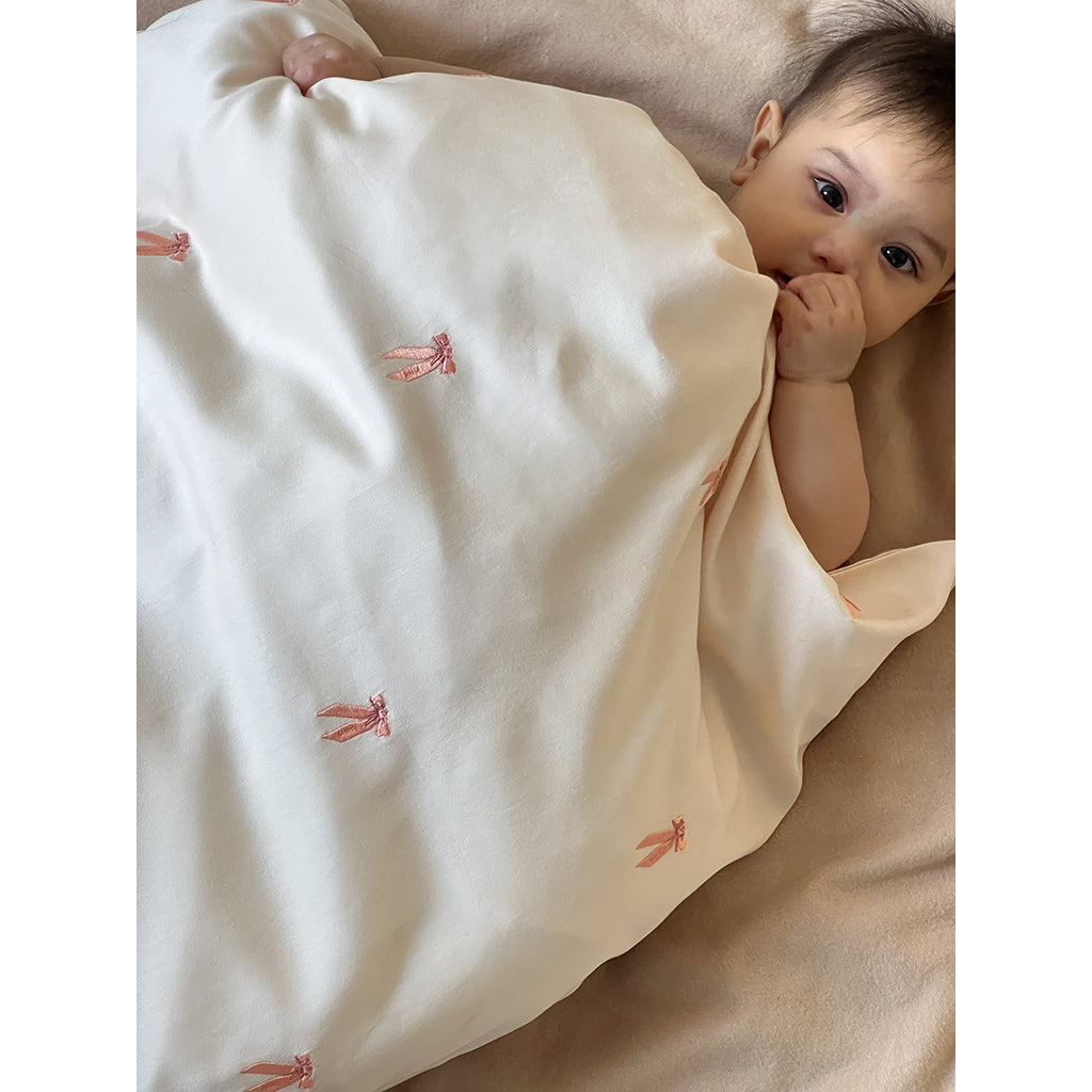 Cam Cam Baby Bedding, Organic, Embroidered - Bows