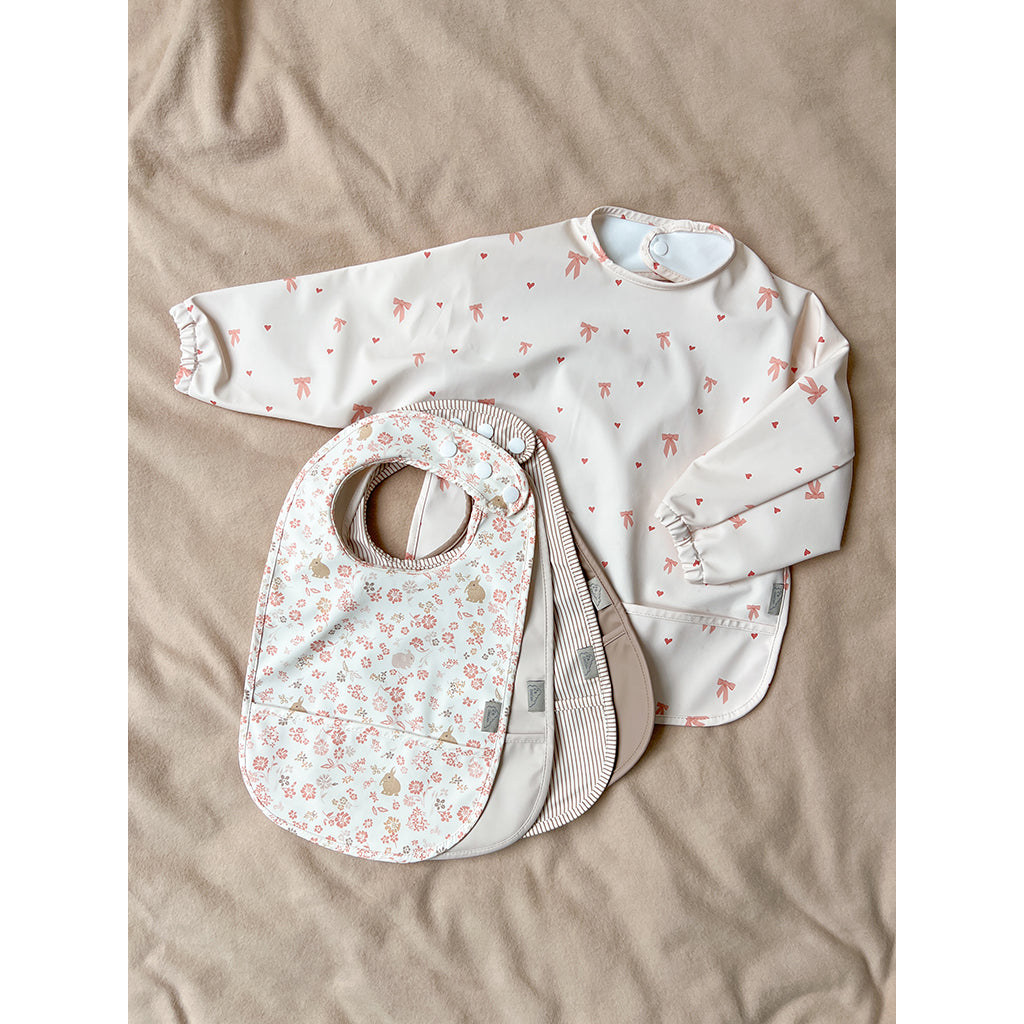 Cam Cam Bib with Sleeves, Bows