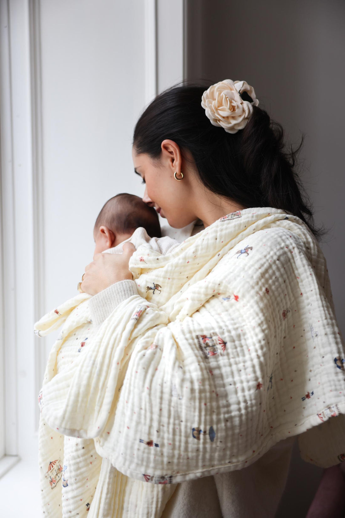 Cam Cam muslin babytæppe, Økologisk, GOTS - Carousel