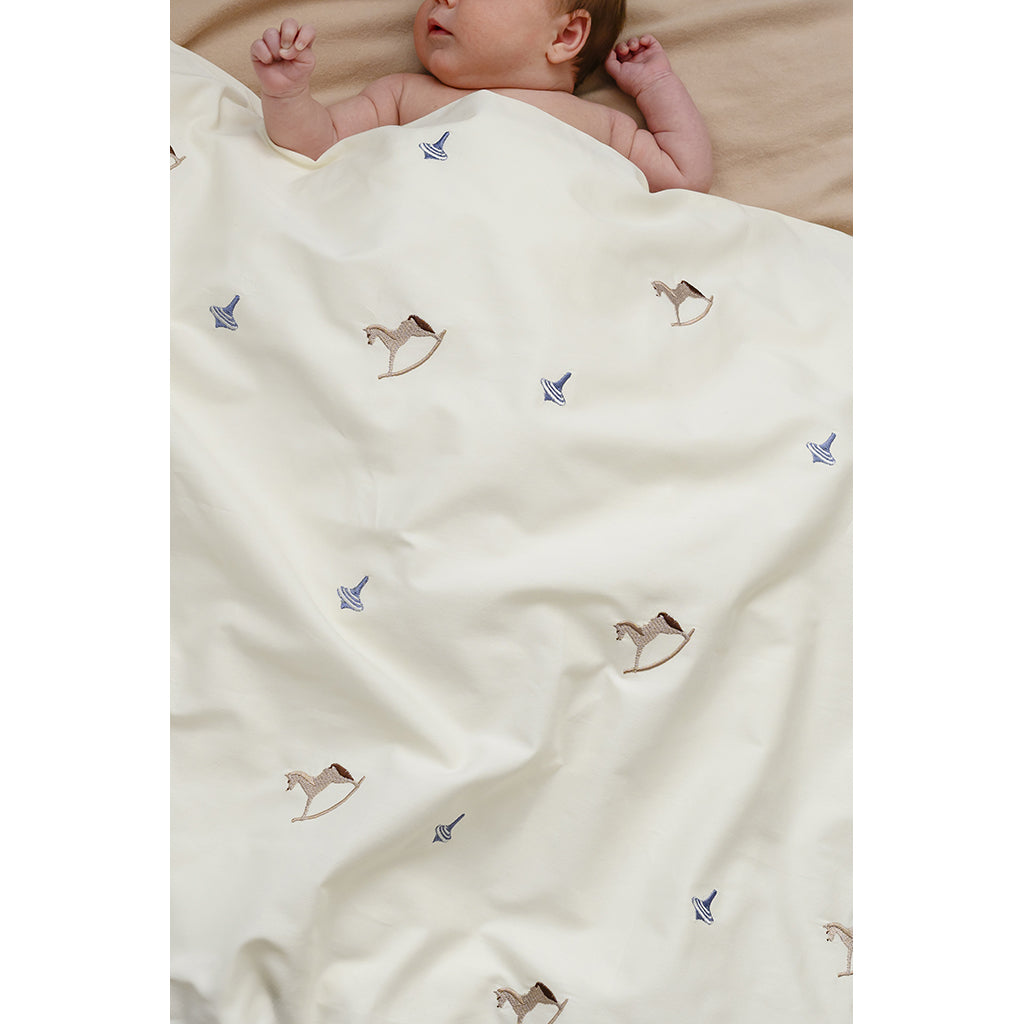 Cam Cam Baby Bedding, Organic, GOTS Certified, Embroidered - Vintage Toys