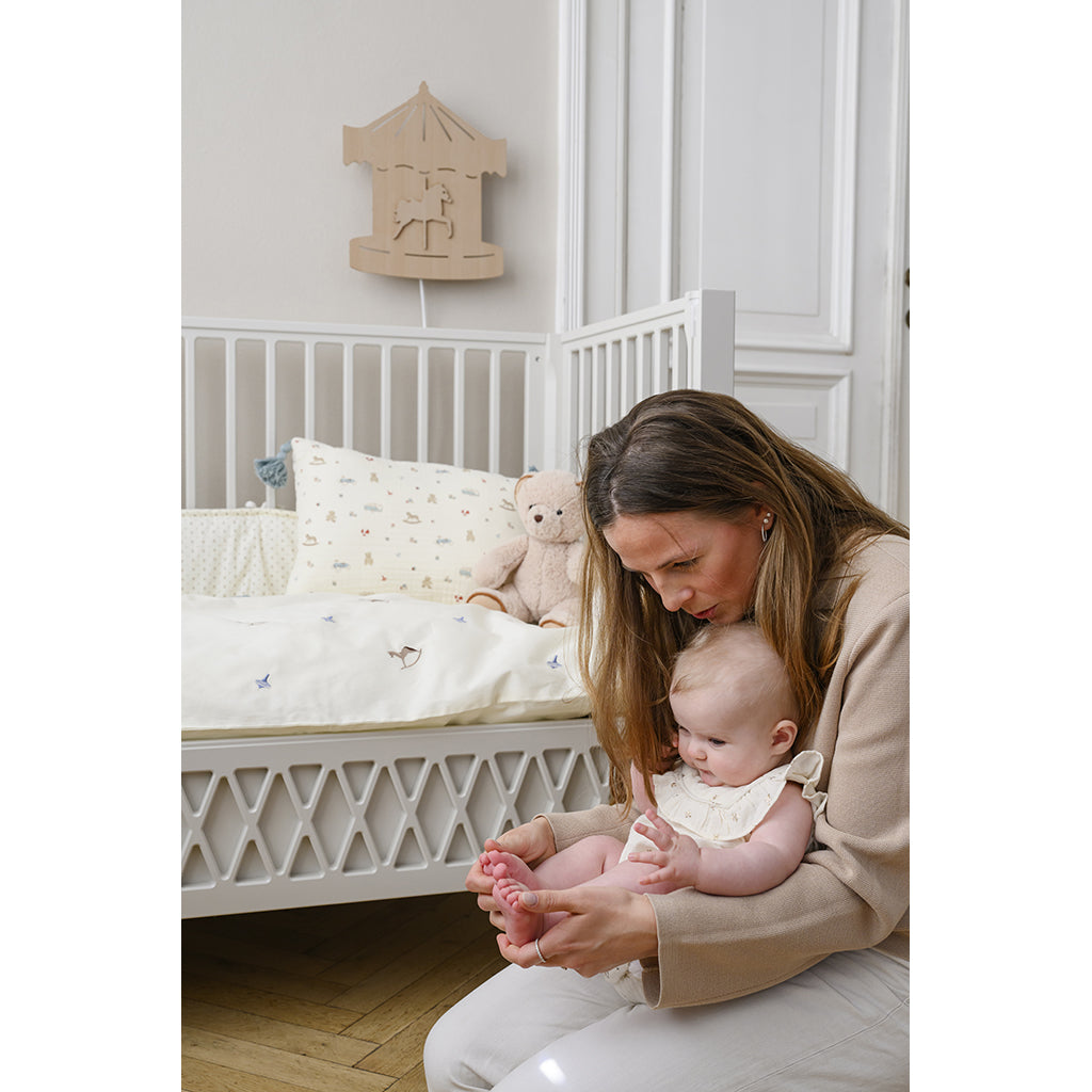 Cam Cam Baby Bedding, Organic, GOTS Certified, Embroidered - Vintage Toys