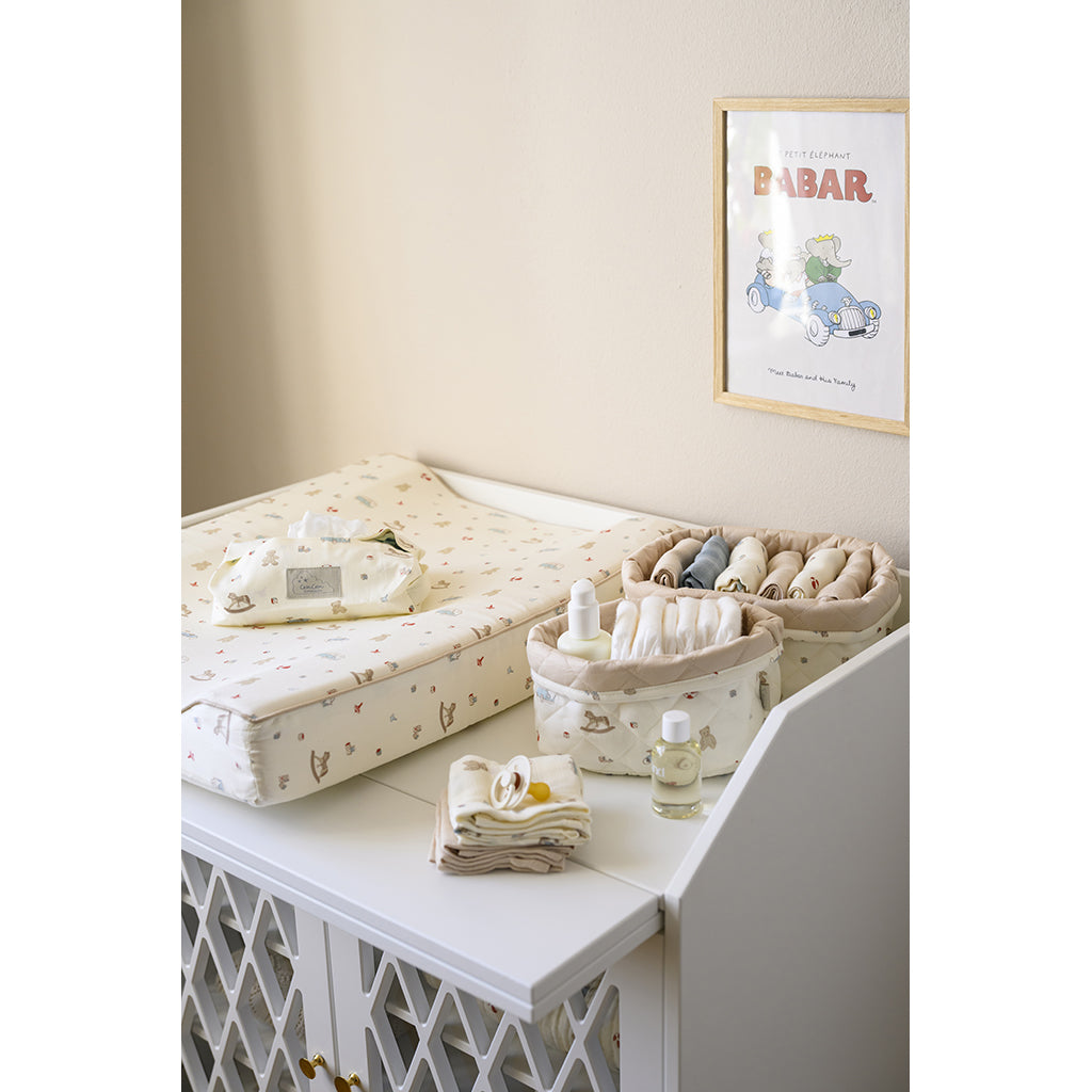 Cam Cam Quilted Fabric Storage Baskets, Set of 2 Sizes – Vintage Toys