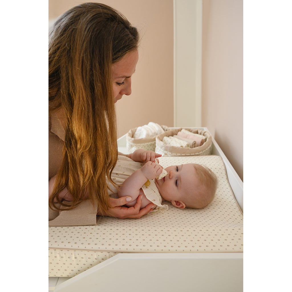 Cam Cam Quilted Storage Basket Set in Fabric, 2 Sizes - Rowan