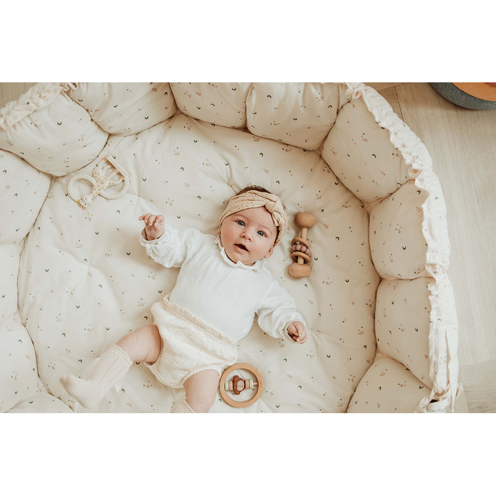 Play&amp;Go Coco Moon, Tre-i-ét Baby Blanket, Organic - Bloom Moon