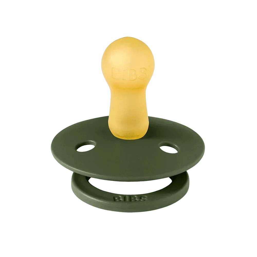Bibs Pacifier in Natural Rubber, Size 2 – Hunter Green