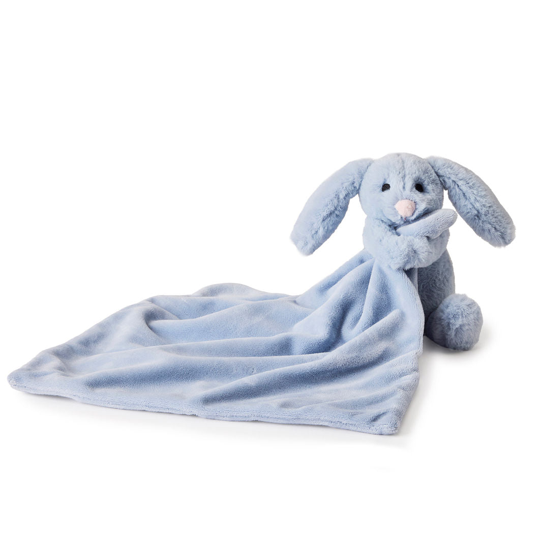 Teddy Hermann Security Blanket, Bunny - Light Blue