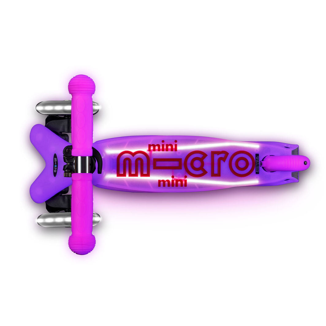Micro Scooter, Mini Deluxe Glow LED Plus – Frosty Pink