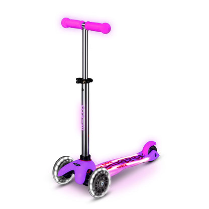Micro Scooter, Mini Deluxe Glow LED Plus – Frosty Pink