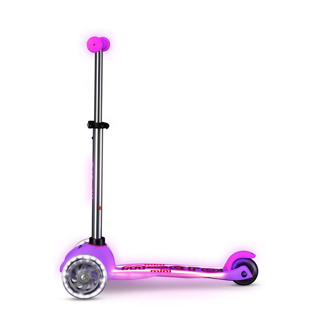 Micro Scooter, Mini Deluxe Glow LED Plus – Frosty Pink