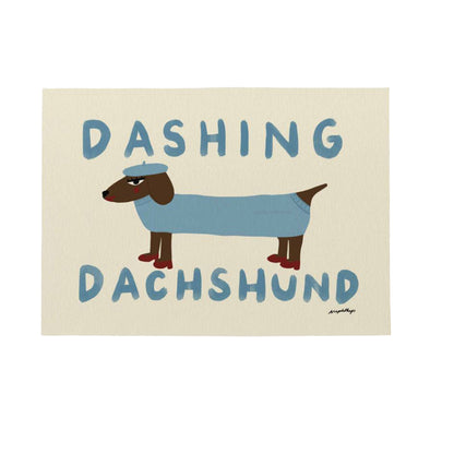 Nephthys Illustrated plakat, Dashing Dachshund - A4