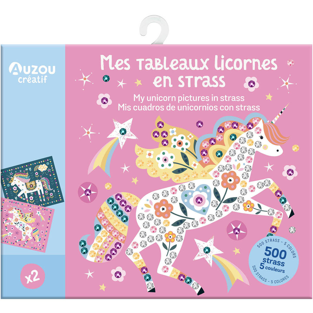 Auzou Sticker Mosaic, Rhinestone Art Activity Set - Unicorn