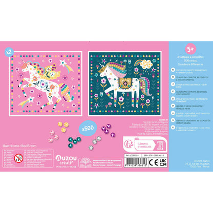 Auzou Sticker Mosaic, Rhinestone Art Activity Set - Unicorn