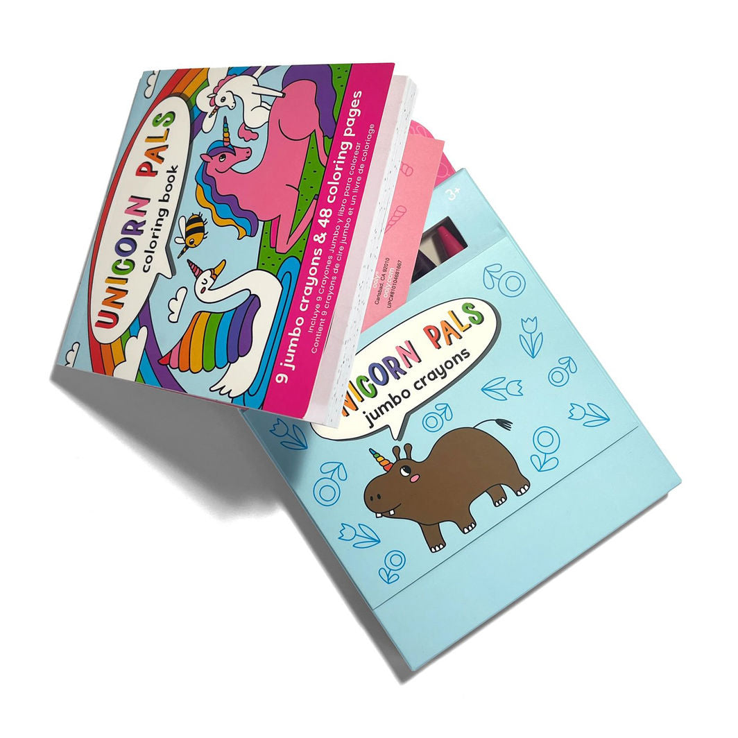 Ooly Crayons and Coloring Book - Unicorn Pals - Carry Along