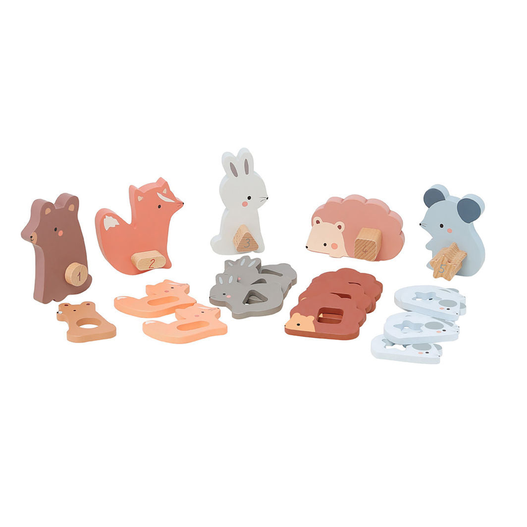 Vilac - Puzzle Blocks 20 Pieces - Baby Animals
