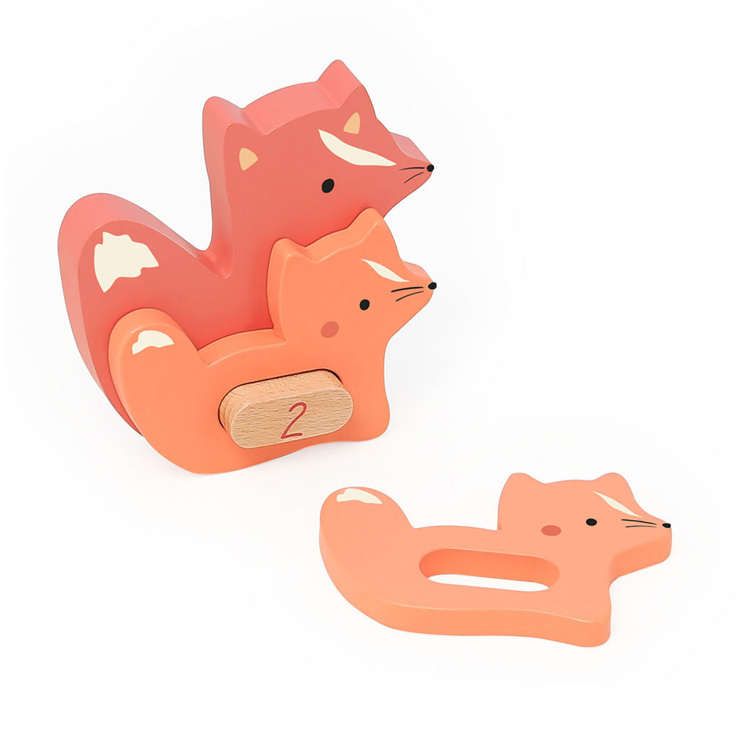 Vilac - Puzzle Blocks 20 Pieces - Baby Animals