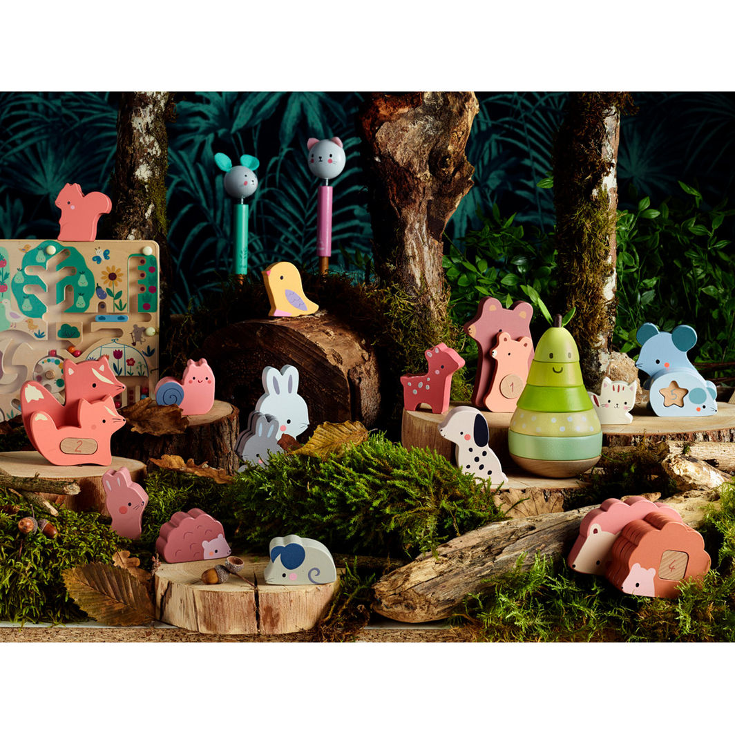 Vilac - Puzzle Blocks 20 Pieces - Baby Animals