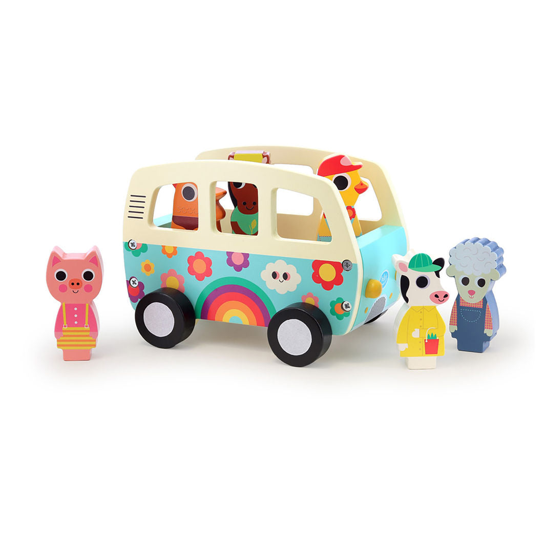 Vilac Sound Car with 6 Animal Figures