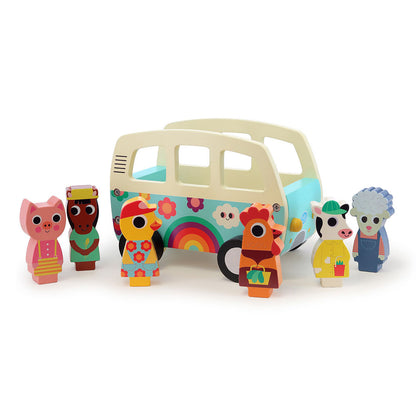 Vilac Sound Car with 6 Animal Figures