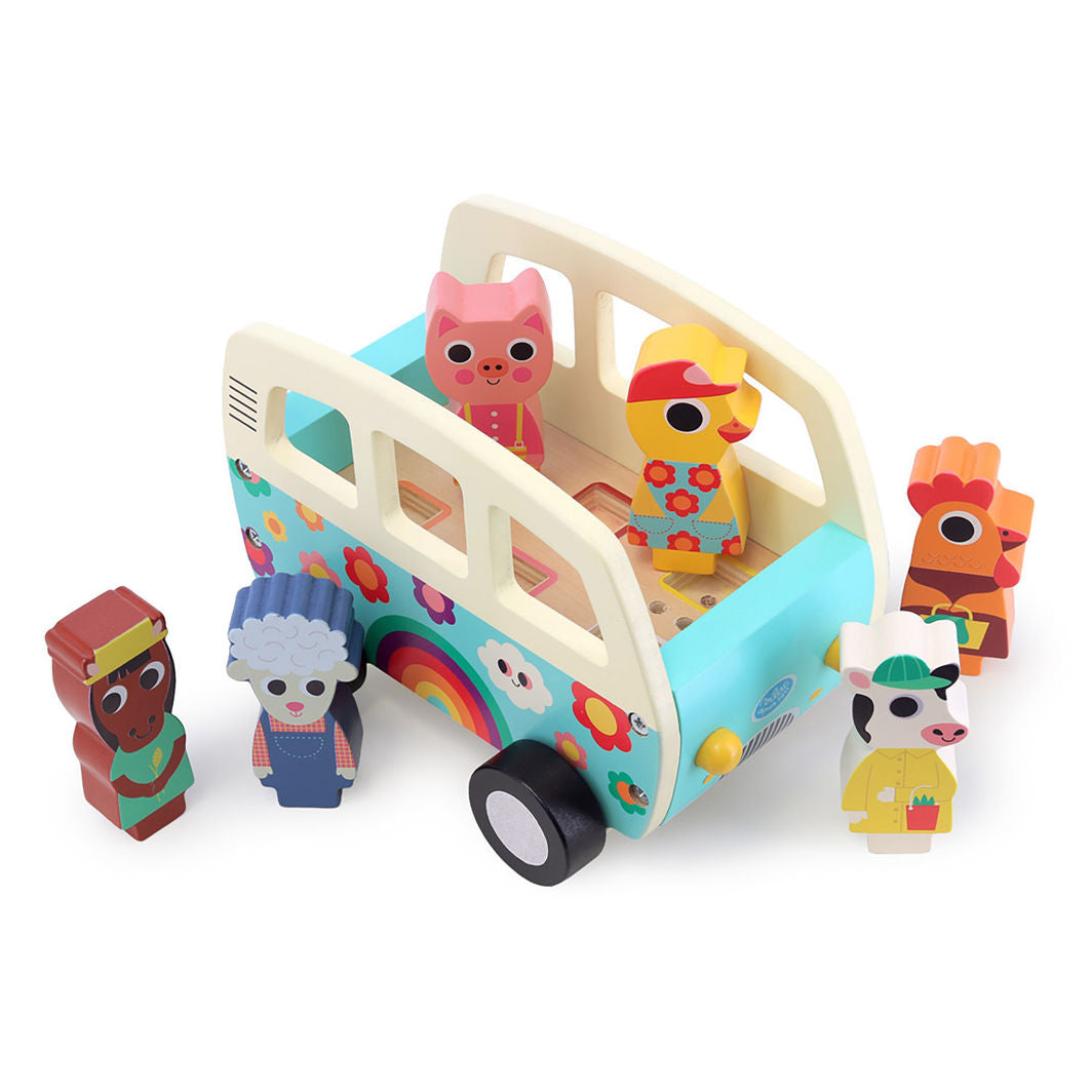Vilac Sound Car with 6 Animal Figures