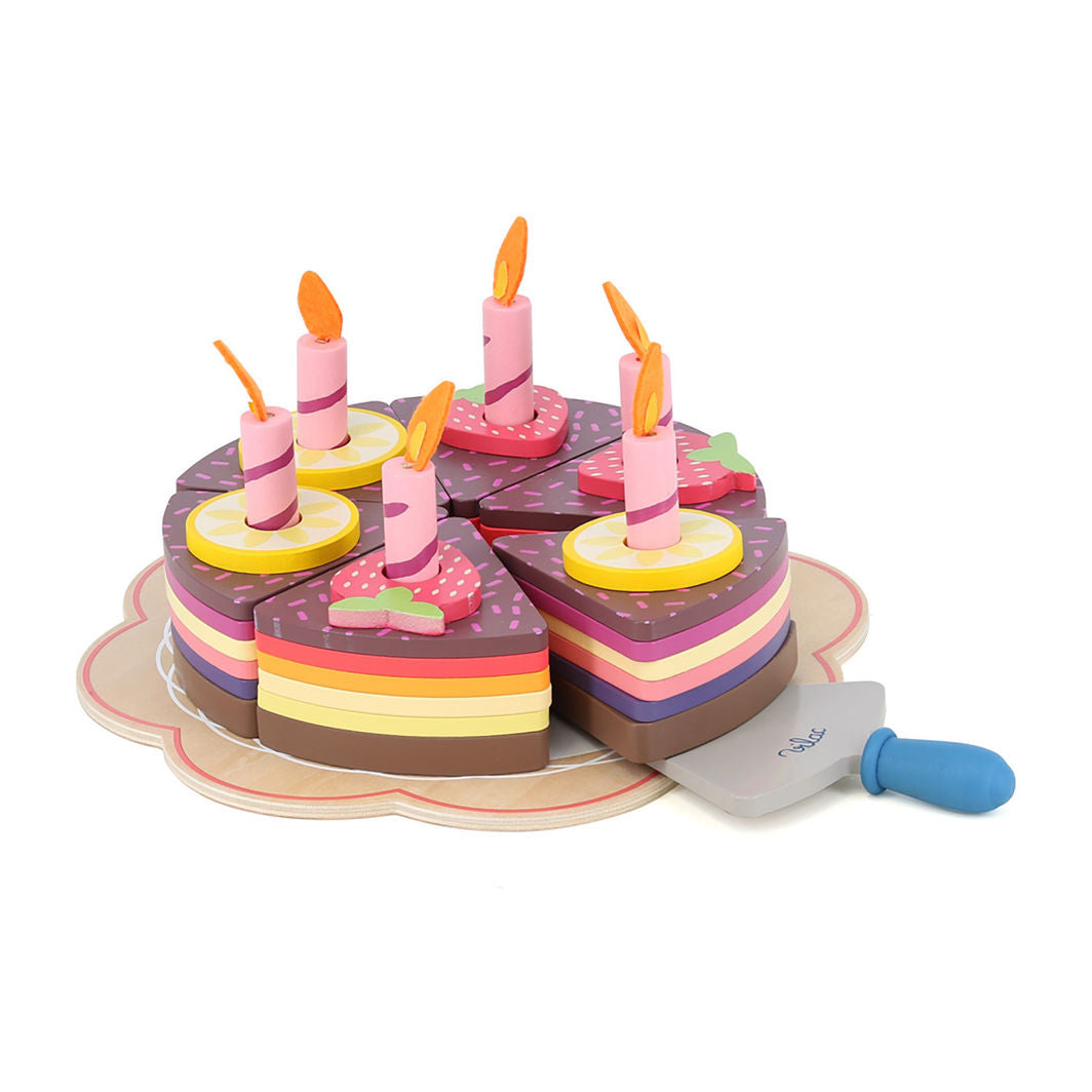 Vilac Wooden Play Food, Large Birthday Cake