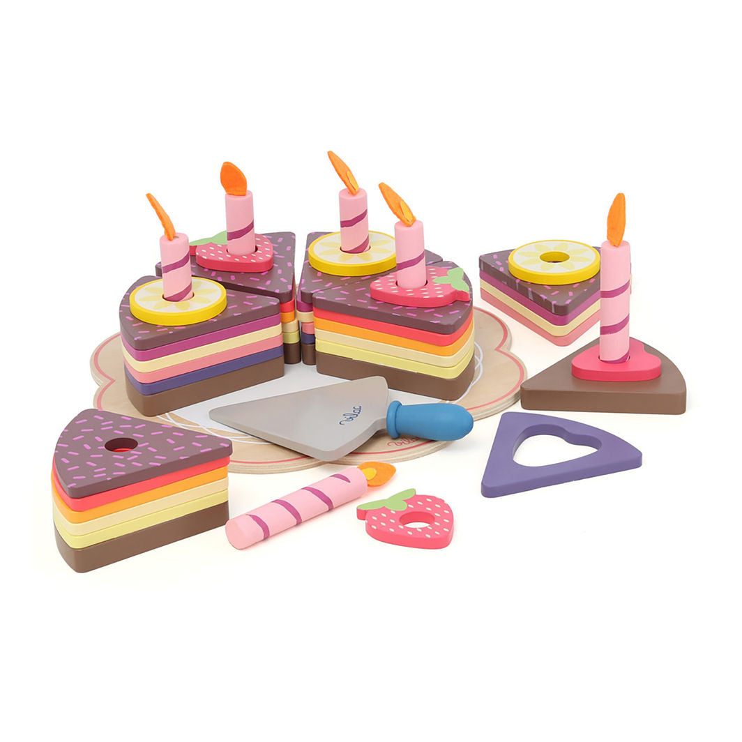 Vilac Wooden Play Food, Large Birthday Cake
