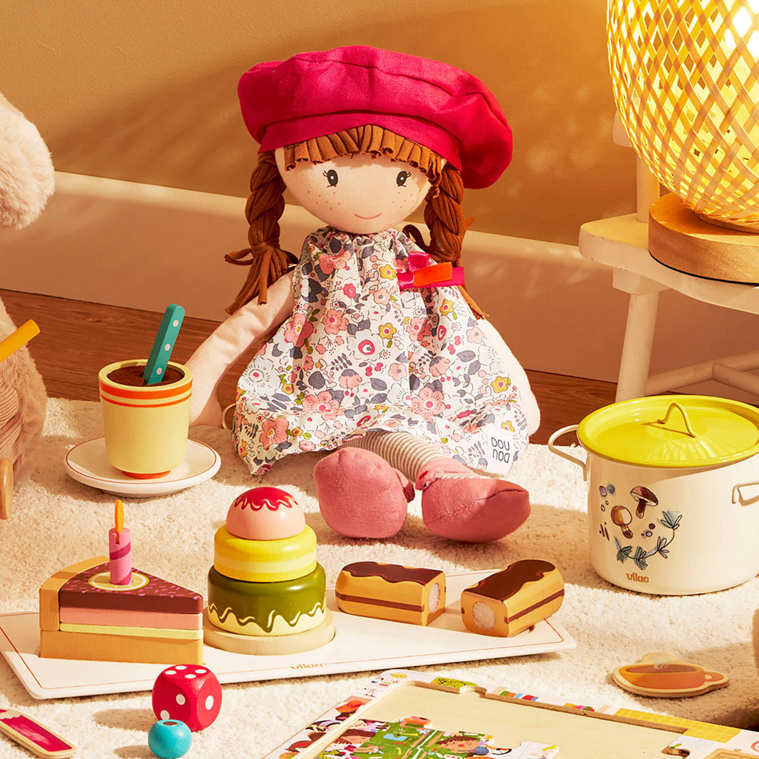 Vilac Wooden Play Food Set, Gourmet Café