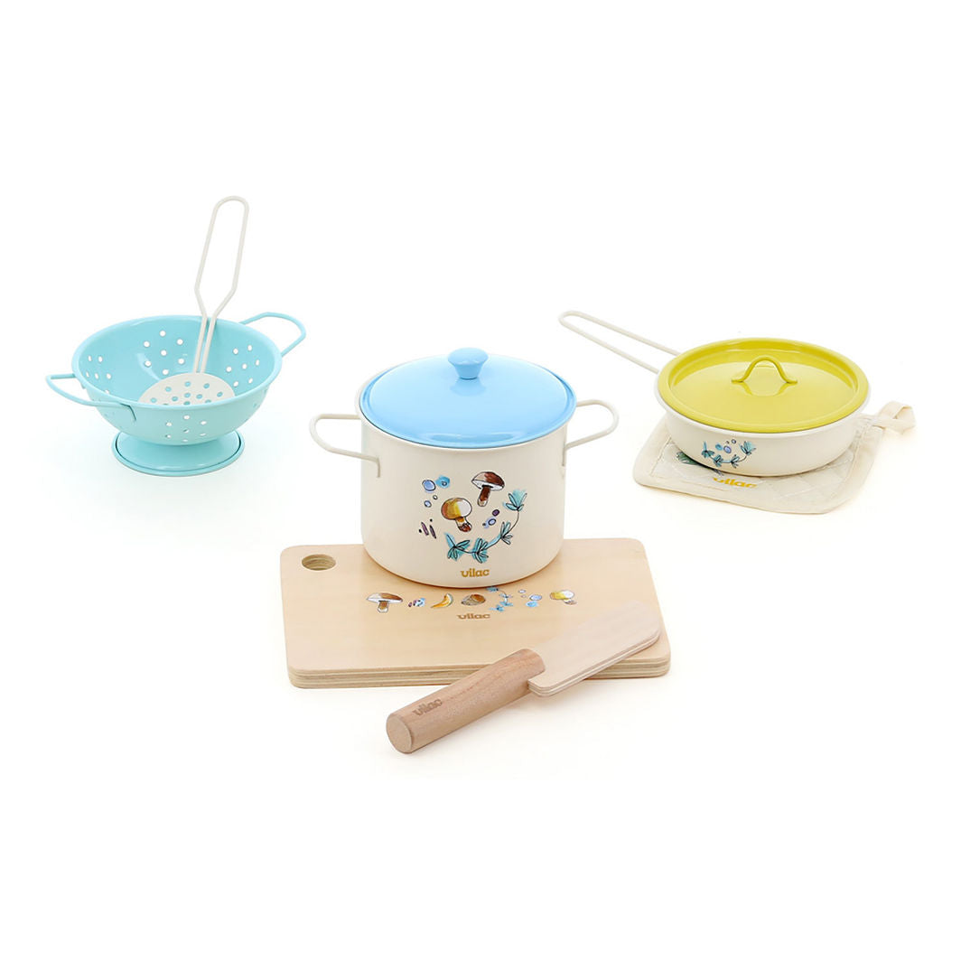 Vilac My Little Play Kitchen, 11-piece Set – Natural
