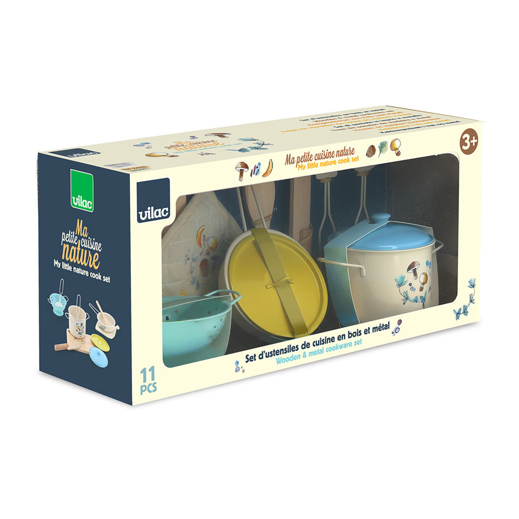 Vilac My Little Play Kitchen, 11-piece Set – Natural