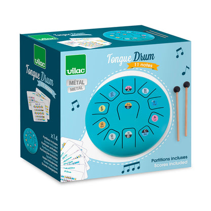 Vilac Musical Instrument, 11-Tone Tongue Drum