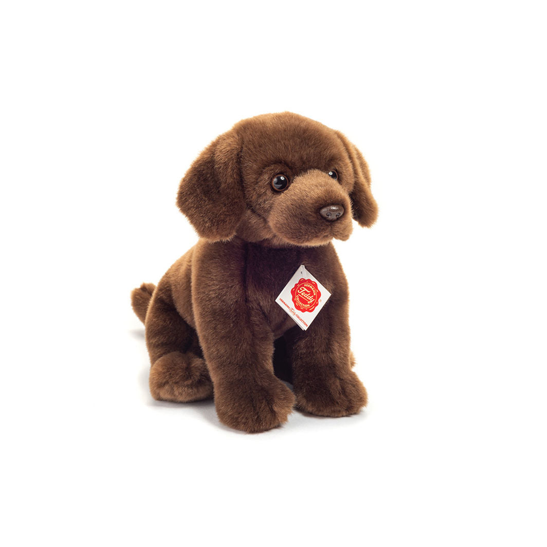 Teddy Hermann plush toy, Sitting Labrador, brown – 25 cm