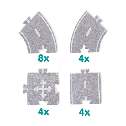 SES Creative, Felt Road Set – 20 Pieces