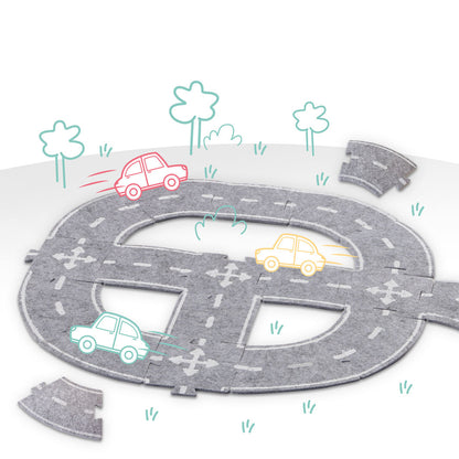 SES Creative, Felt Road Set – 20 Pieces