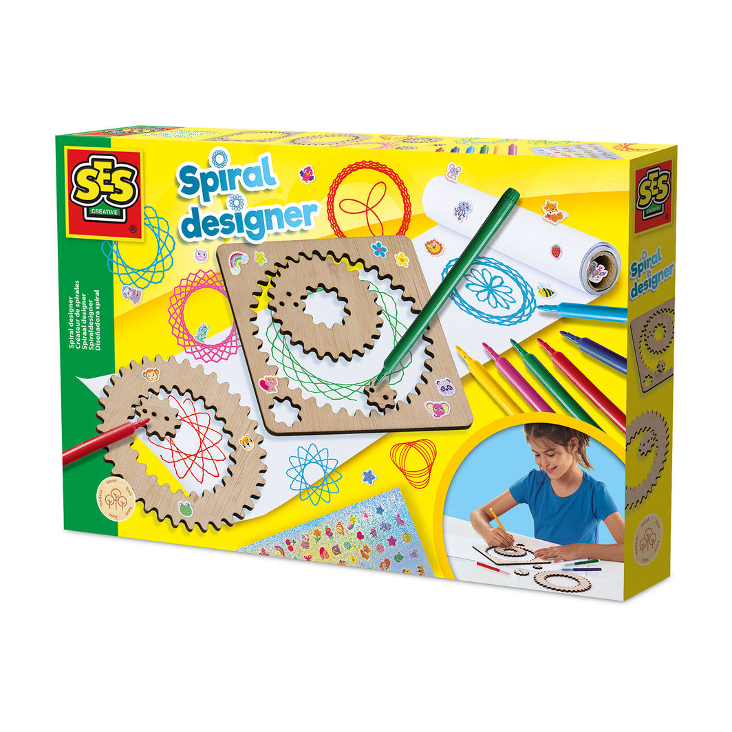 SES Creative Wooden Spiral Drawing Set