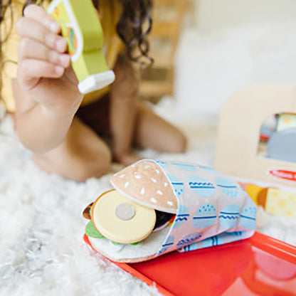 Melissa &amp; Doug Wooden Play Food, Sandwich Bar - 56 Pieces