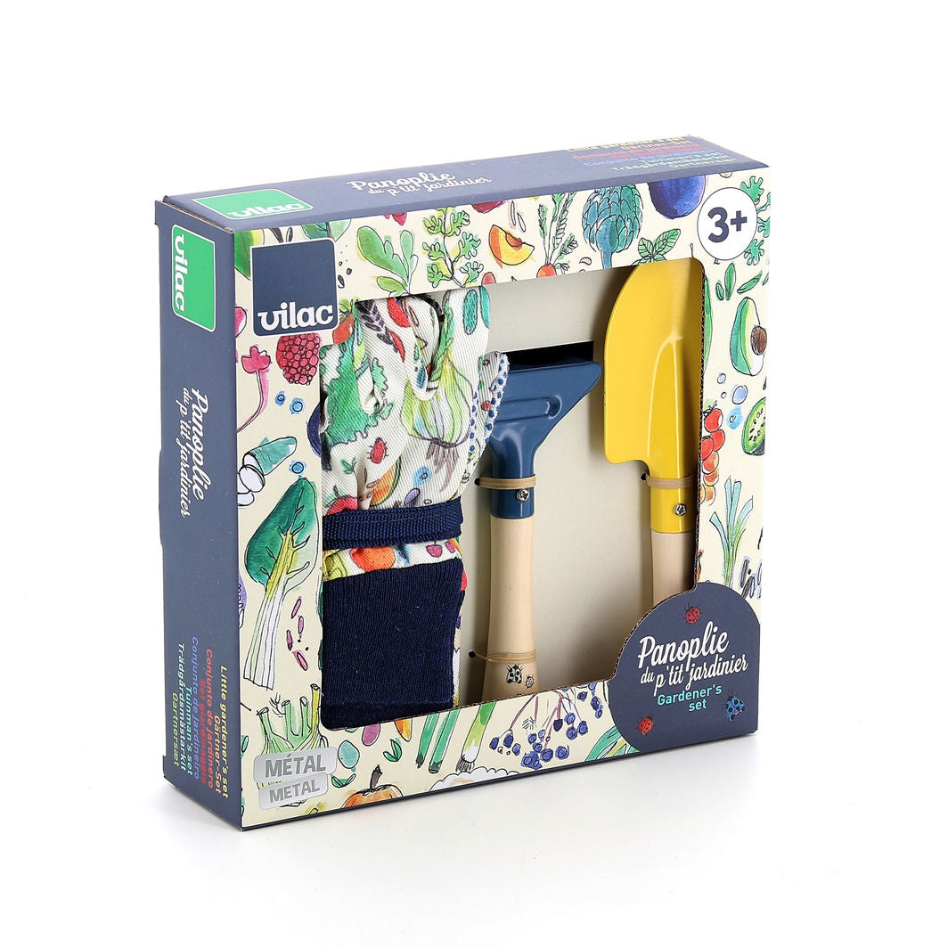 Vilac Garden Tools for Kids, Gardener Set - 4 Pieces