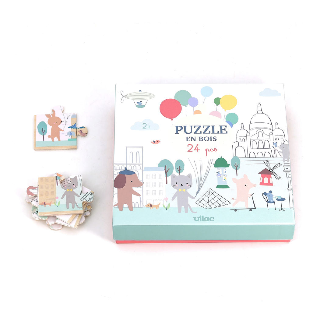Vilac Wooden Puzzle – 24 Pieces, Paris