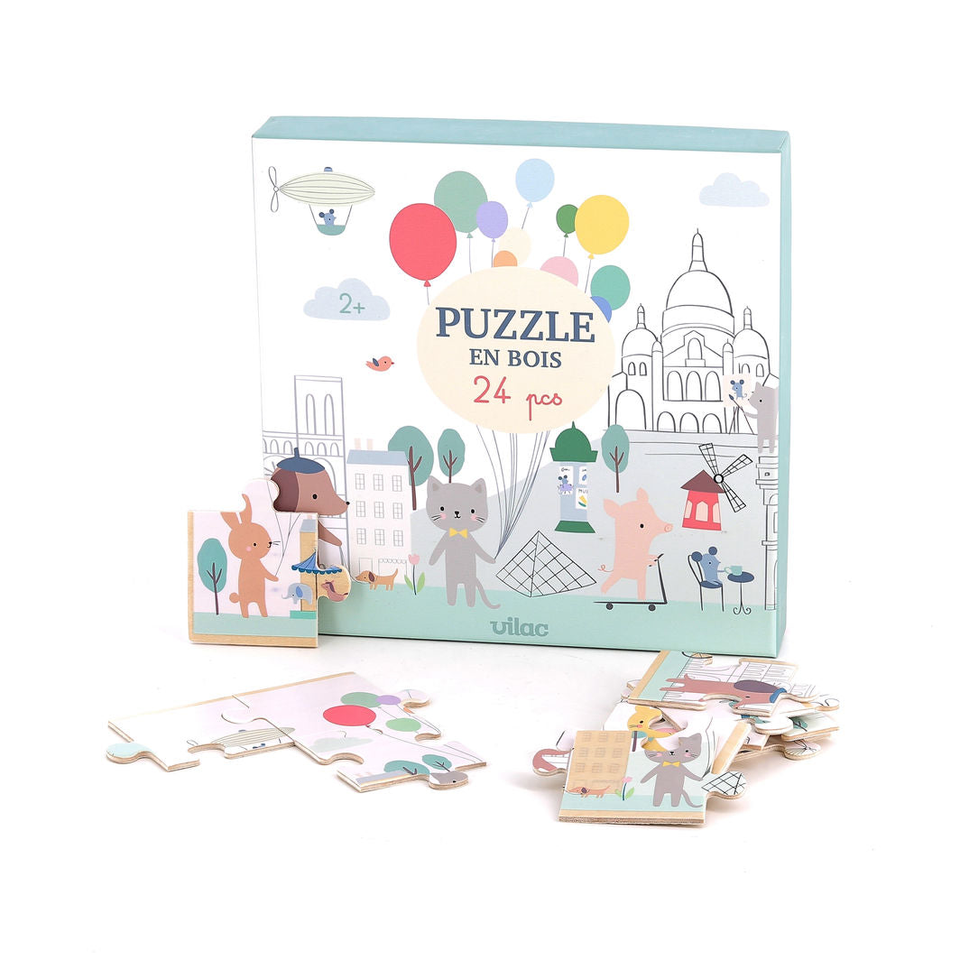 Vilac Wooden Puzzle – 24 Pieces, Paris